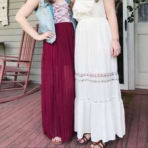 Maroon Dress on left